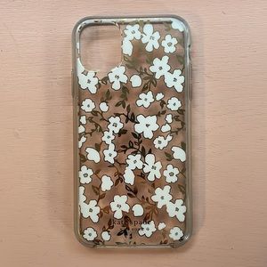 Kate Spade Floral Gold and White iPhone 13 case